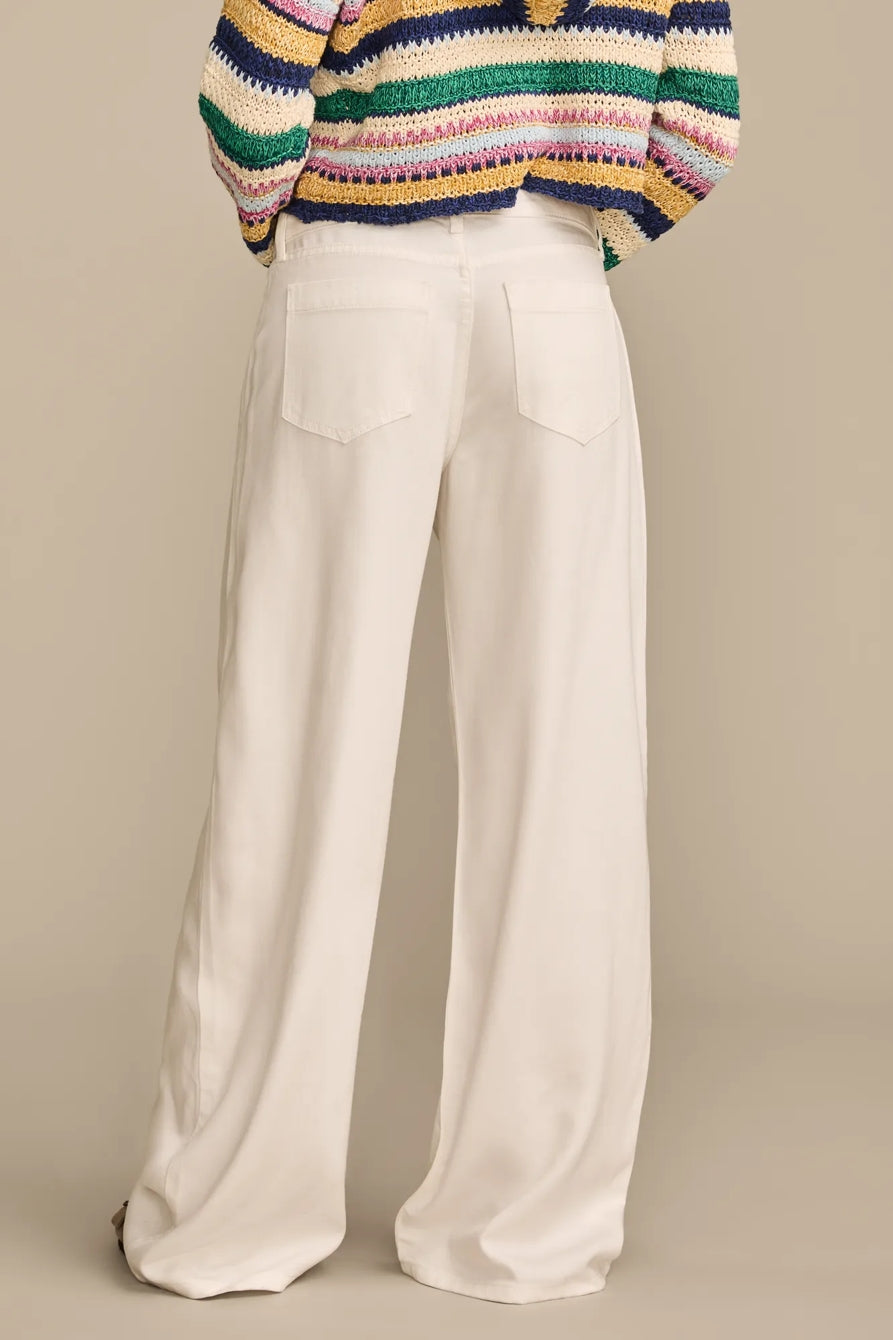 Lucky Brand Women's Wide Leg Pleated Liquid Denim Luxe Palazzo