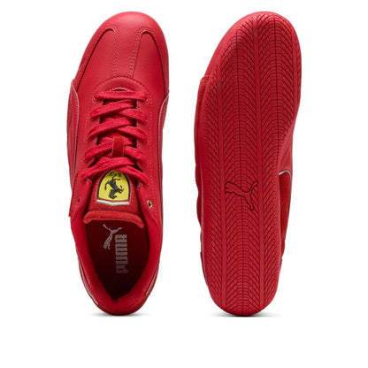 PUMA Ferrari Speedcat Mens Sneakers — Rosso Corsa/PUMA Black Suede Low-Top