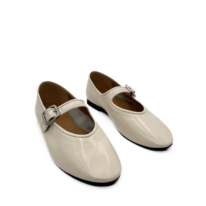 Ashley Mary Jane Flats - Bone