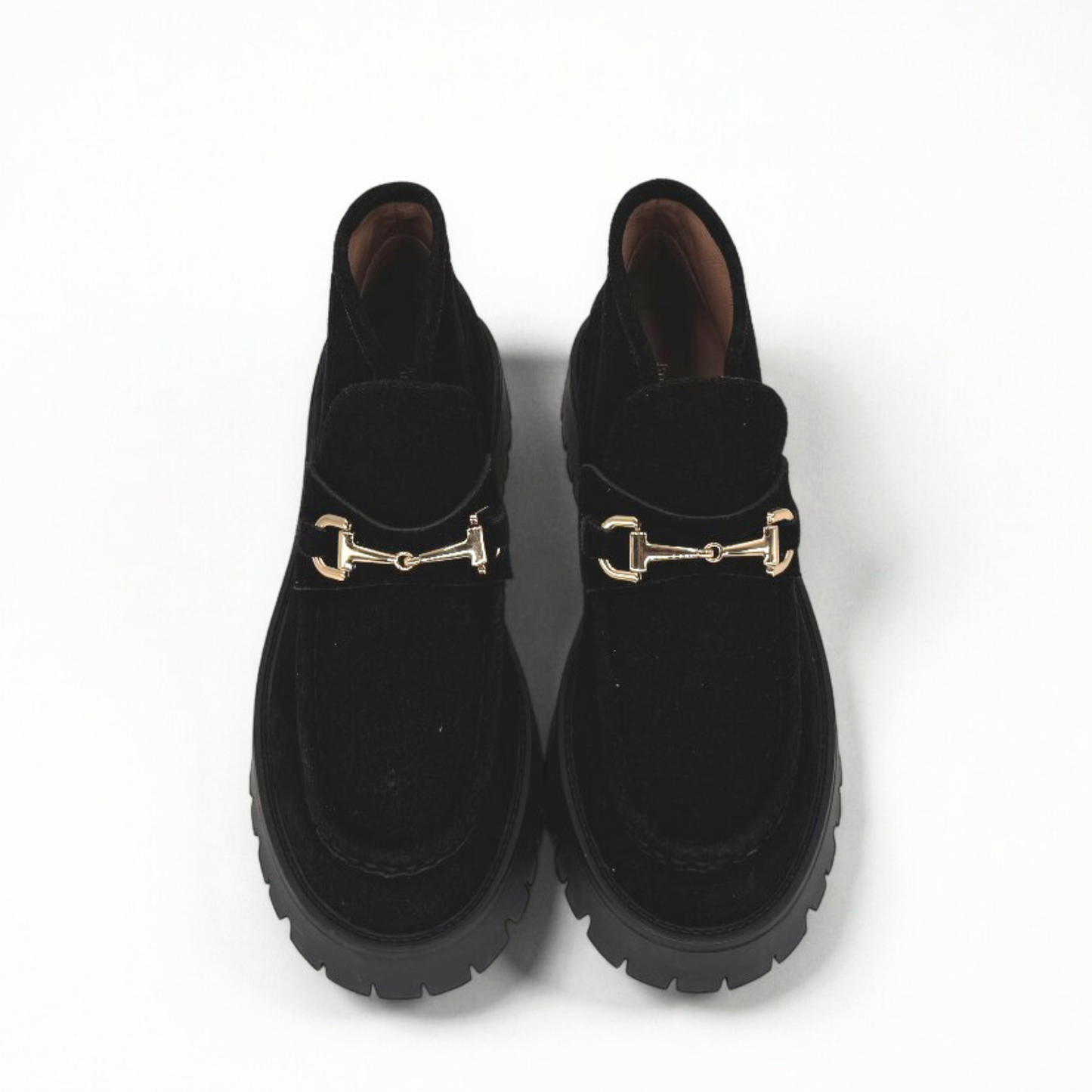 Dario Suede Horsebit Boots - Black