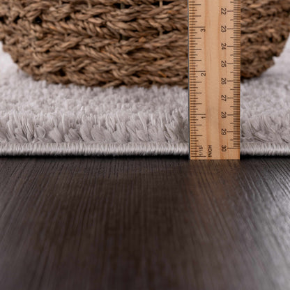 Judy Solid Gray Washable Shag Rug - Clearance