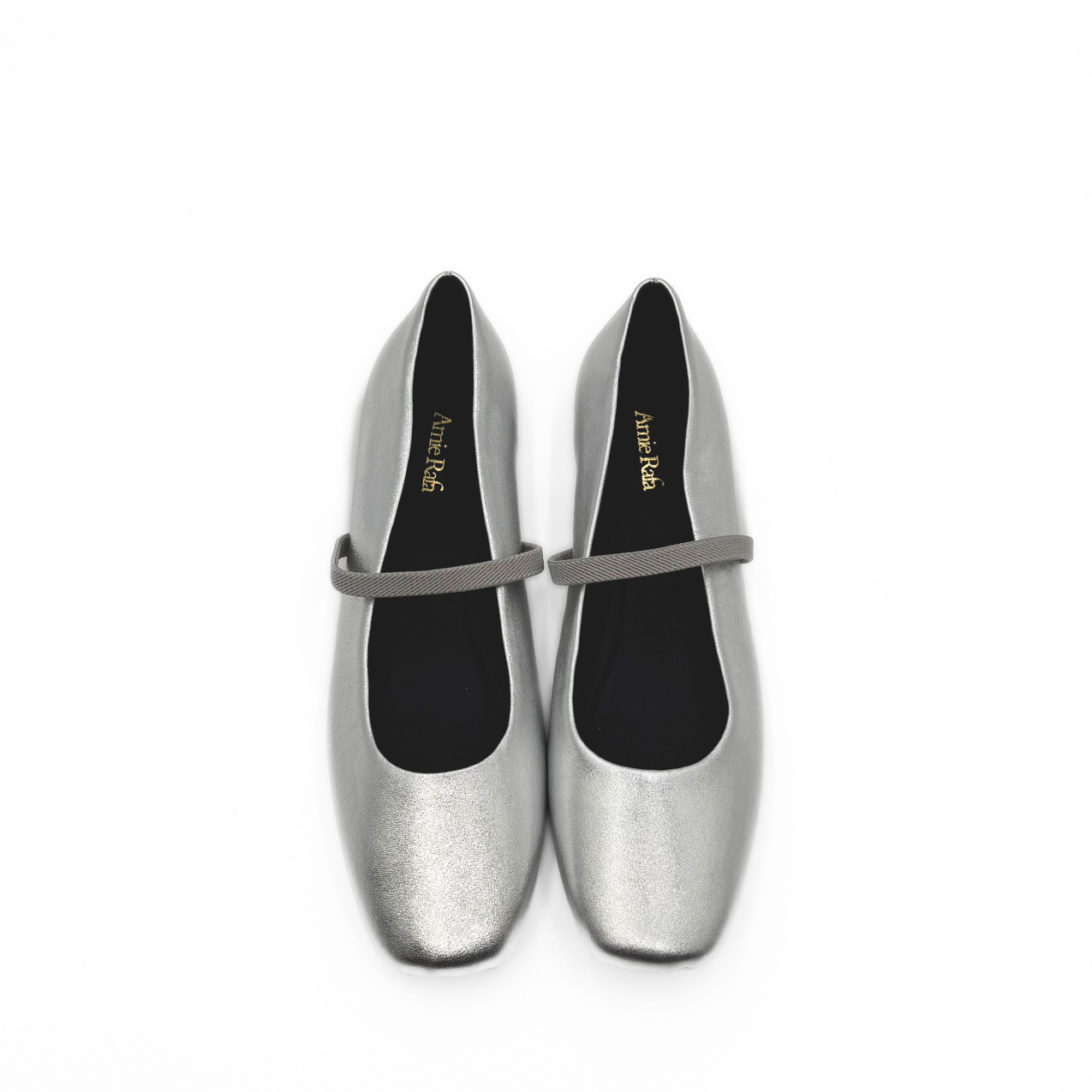 Mary Elastic Mary Janes - Silver