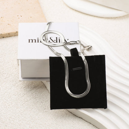 Mint & Lily Herringbone Gold Chain Necklace