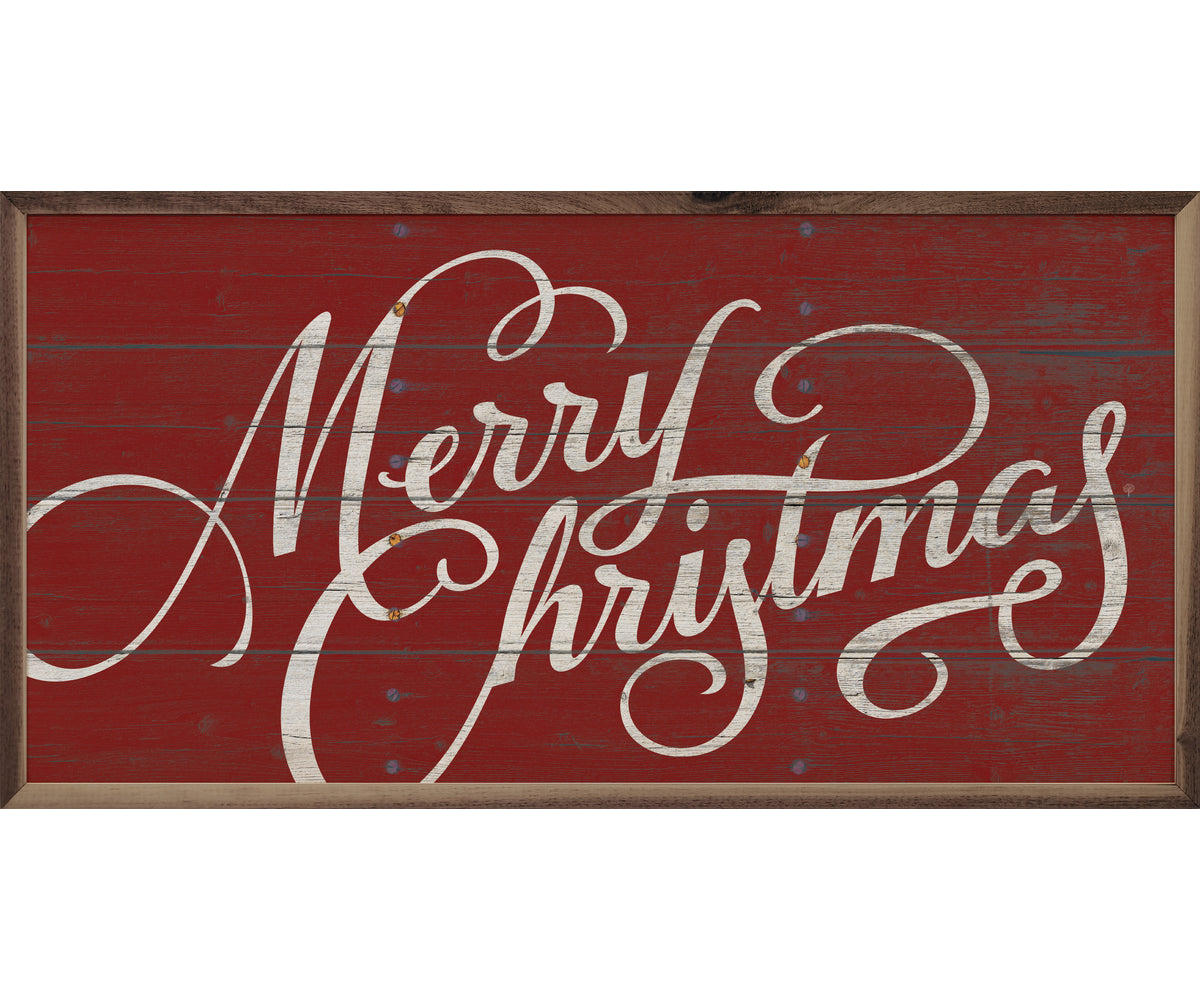 Kendrick Home Merry Christmas Curly Red