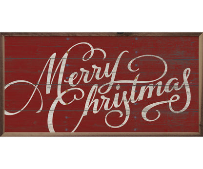 Kendrick Home Merry Christmas Curly Red