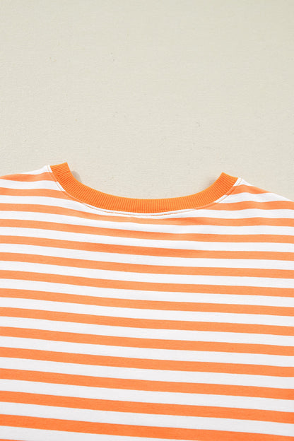 Threaded Pear Dulce Seam Patchwork Pullover Top