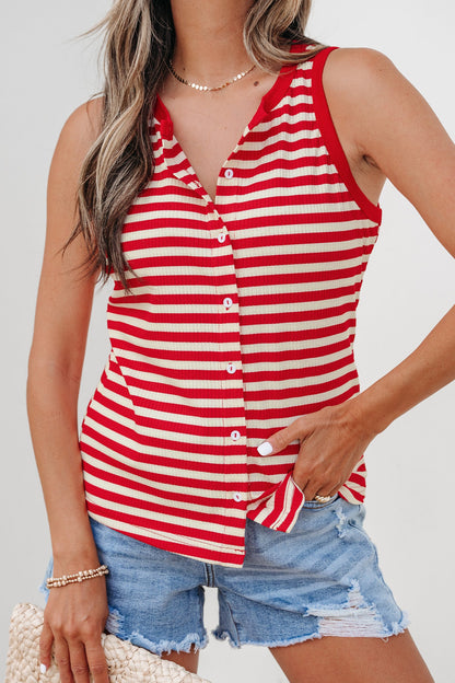 Threaded Pear Monica Ribbed Knit Tank Top