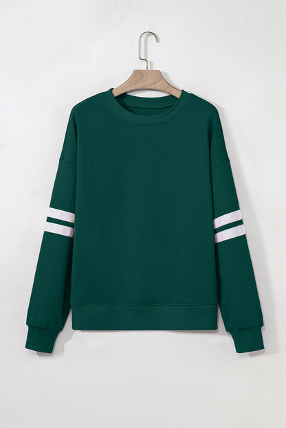 Threaded Pear Taylor Striped Oversized Sweatshirt