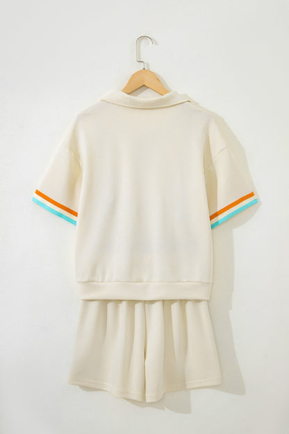Ocean Half Zip Polo Tee Set
