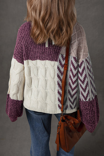 Threaded Pear Elliott Back Loose Fit Sweater