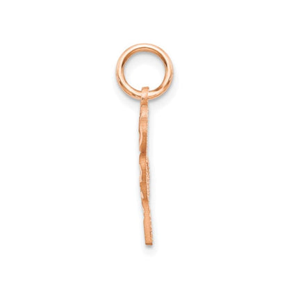 10K Rose Gold Four Leaf Clover Charm Pendant