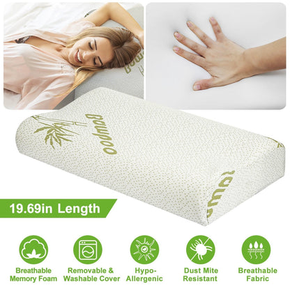 Bamboo Memory Foam Cervical Pillow – Ergonomic Neck & Shoulder Support