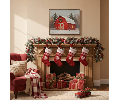 Kendrick Home Red Holiday Barn