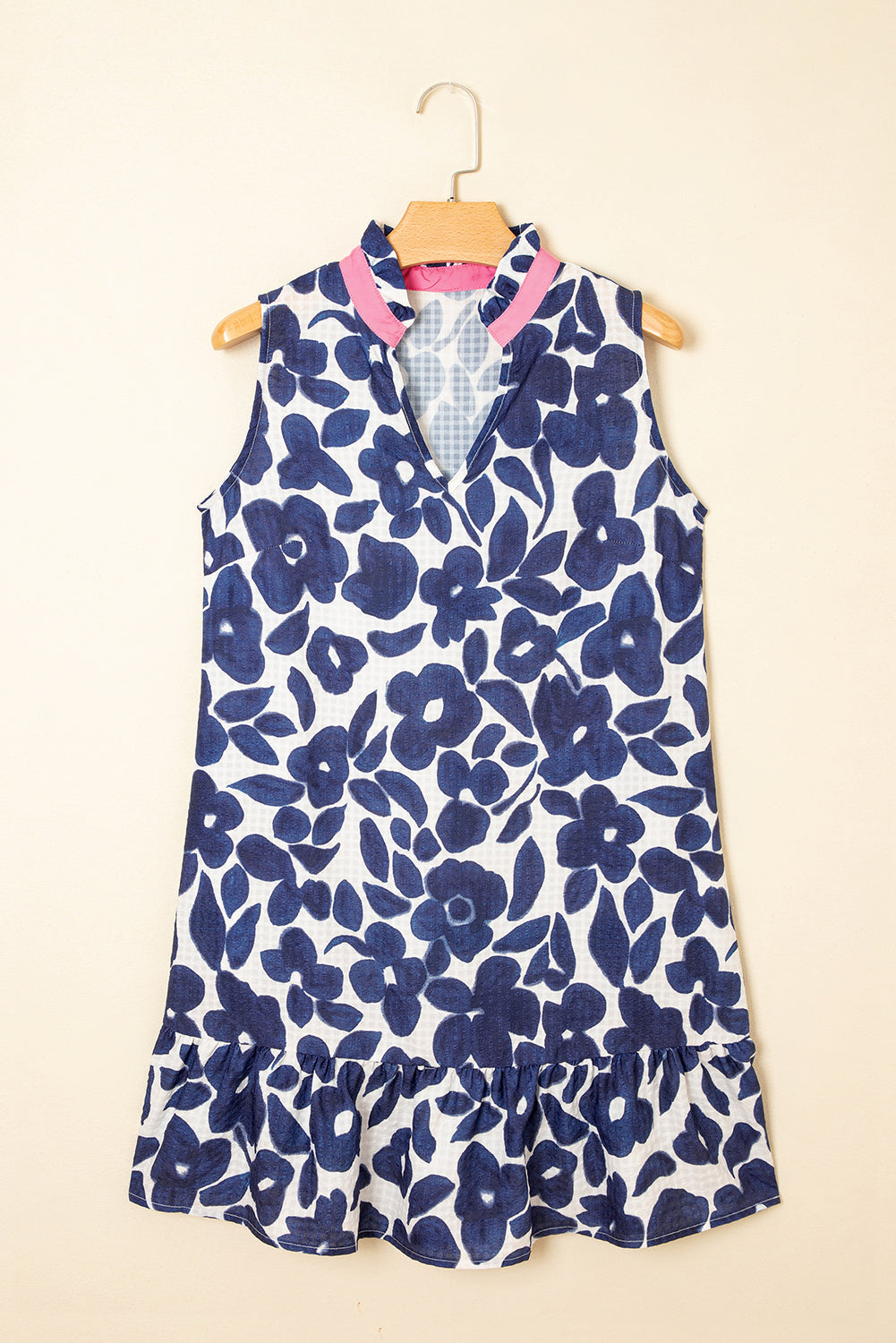 Threaded Pear Margaret Colorblock Notched Mini Dress