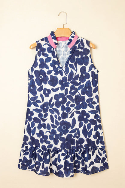 Threaded Pear Margaret Colorblock Notched Mini Dress