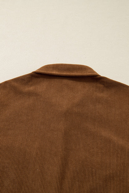 Threaded Pear Galilea Corduroy Full Collared PLUS Shirt