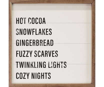 Kendrick Home Warm Winter Words White