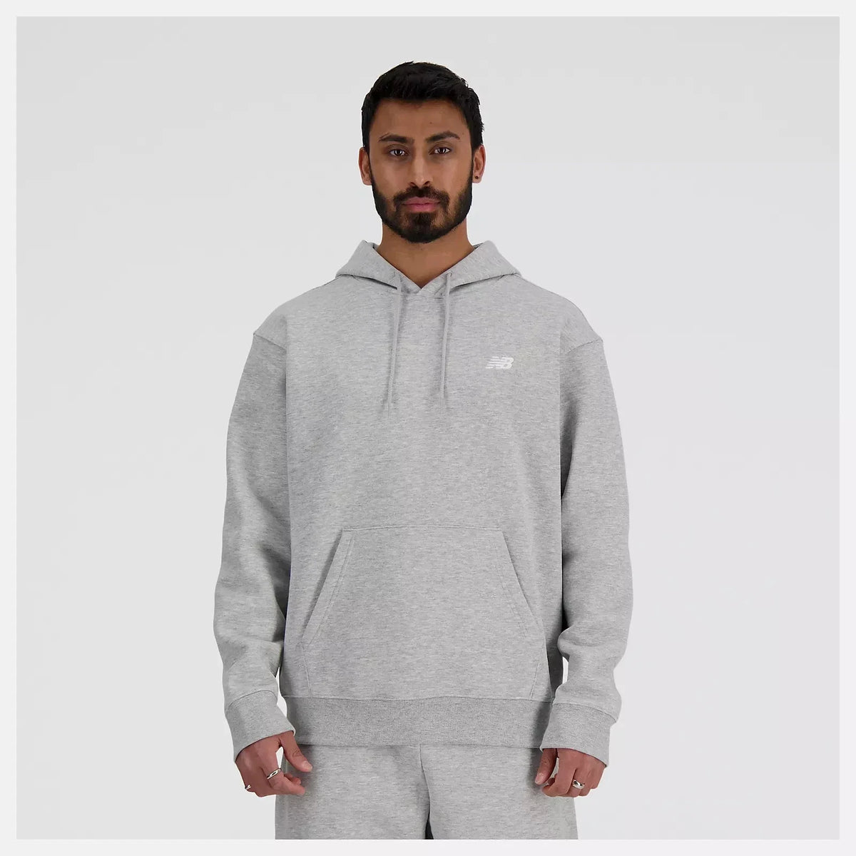 New Balance Sport Essentials Men's Pullover Hoodie — Gray