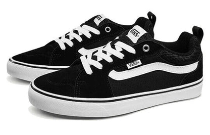 Vans Filmore Men's Sneakers — Black/White Canvas Low-Top