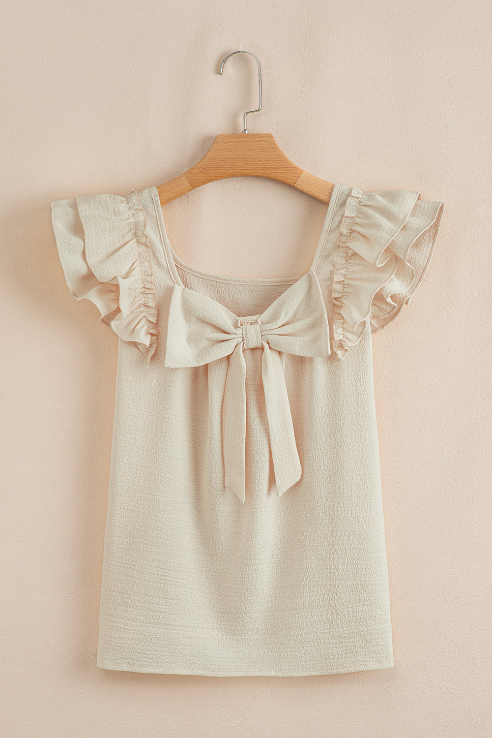Threaded Pear Katelyn Textured Bow Knot Blouse
