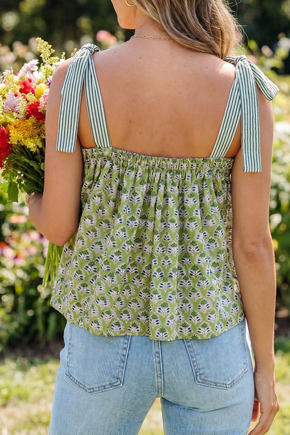 Threaded Pear  Alisson Straps Babydoll Tank Top