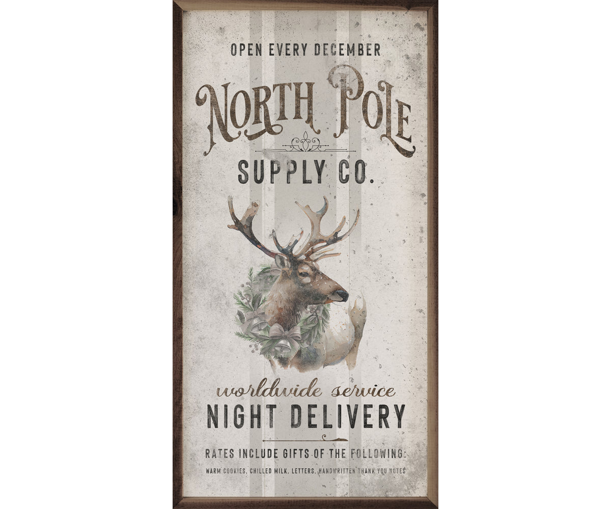 Kendrick Home North Pole Supply Co Reindeer White