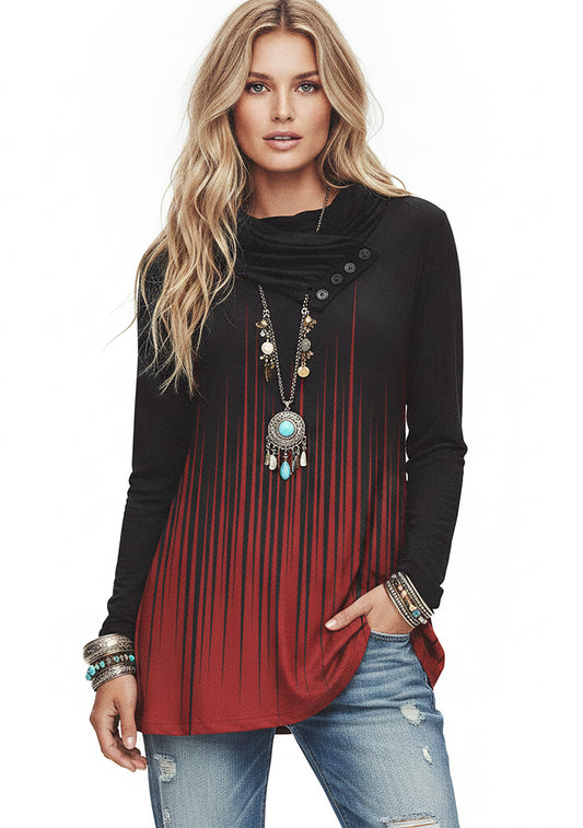 Black Red Linear Ombre-