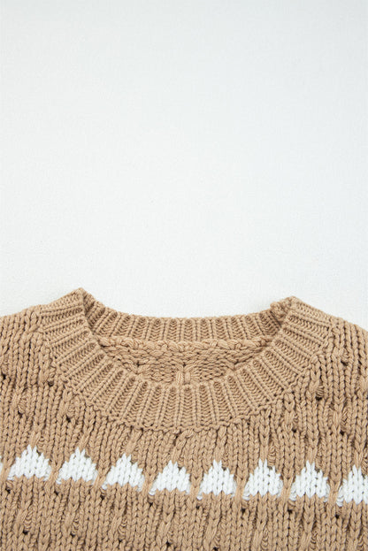 Threaded Pear Avery Puff Sleeve Baggy Sweater