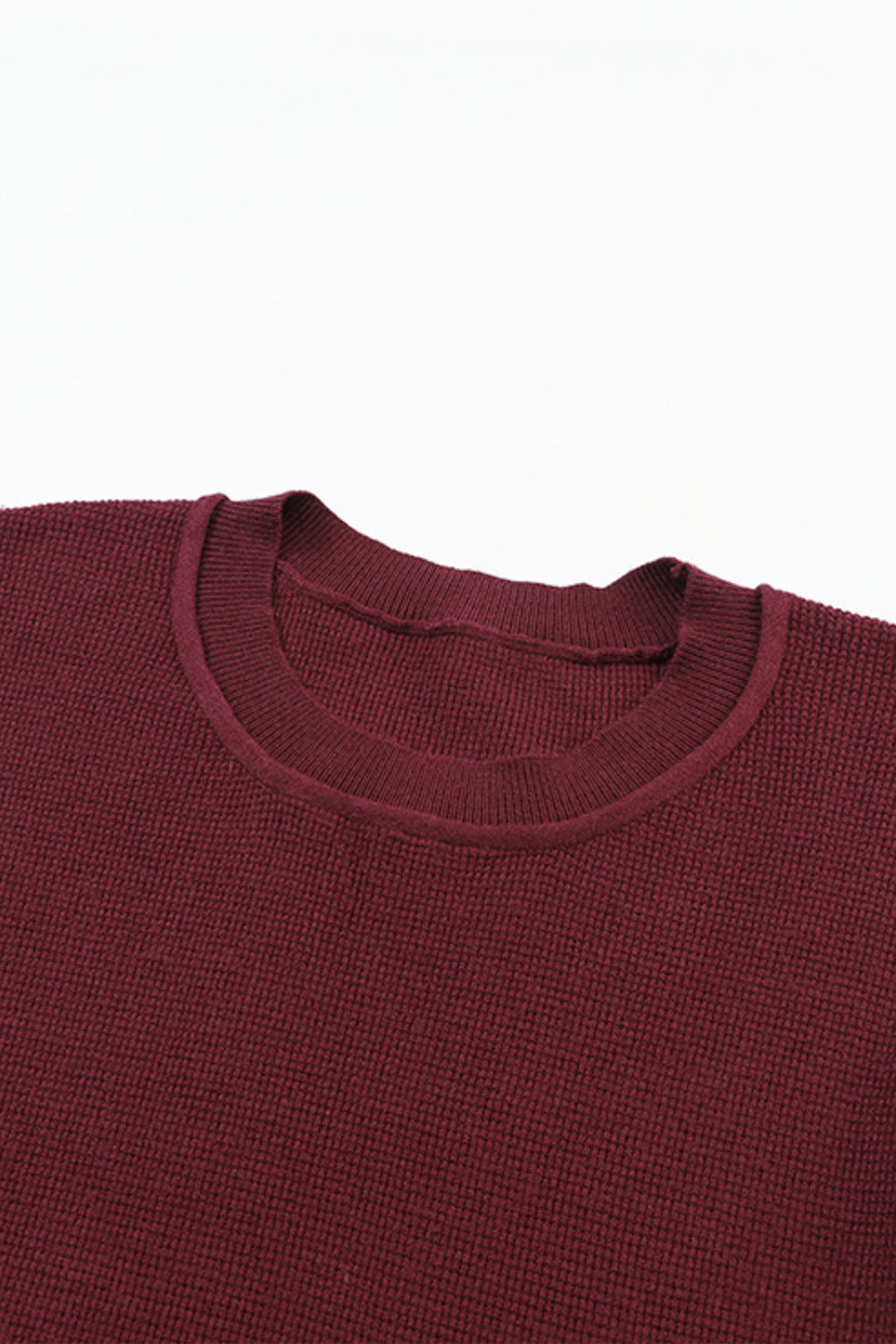 Threaded Pear Aria Sleeve Plain Knit Sweater