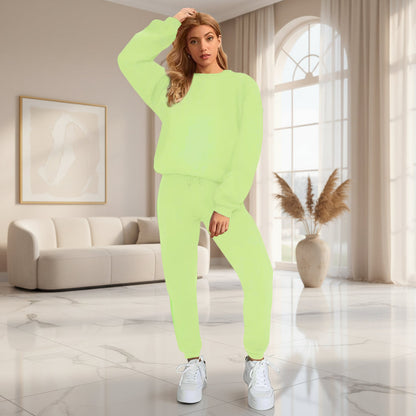 Women's Oversized Drop-Shoulder Sweatshirt & Jogger Pants Sweatsuit Set