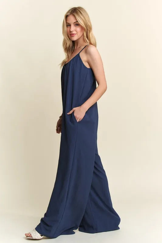 ADORA Wide Leg Casual Cami Jumpsuit
