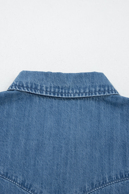 Threaded Pear Keyla Ruffled Short Sleeve Shirt