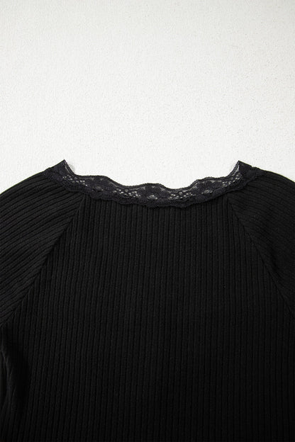 Threaded Pear Waverly Sleeve Ribbed top Long Sleeve Top