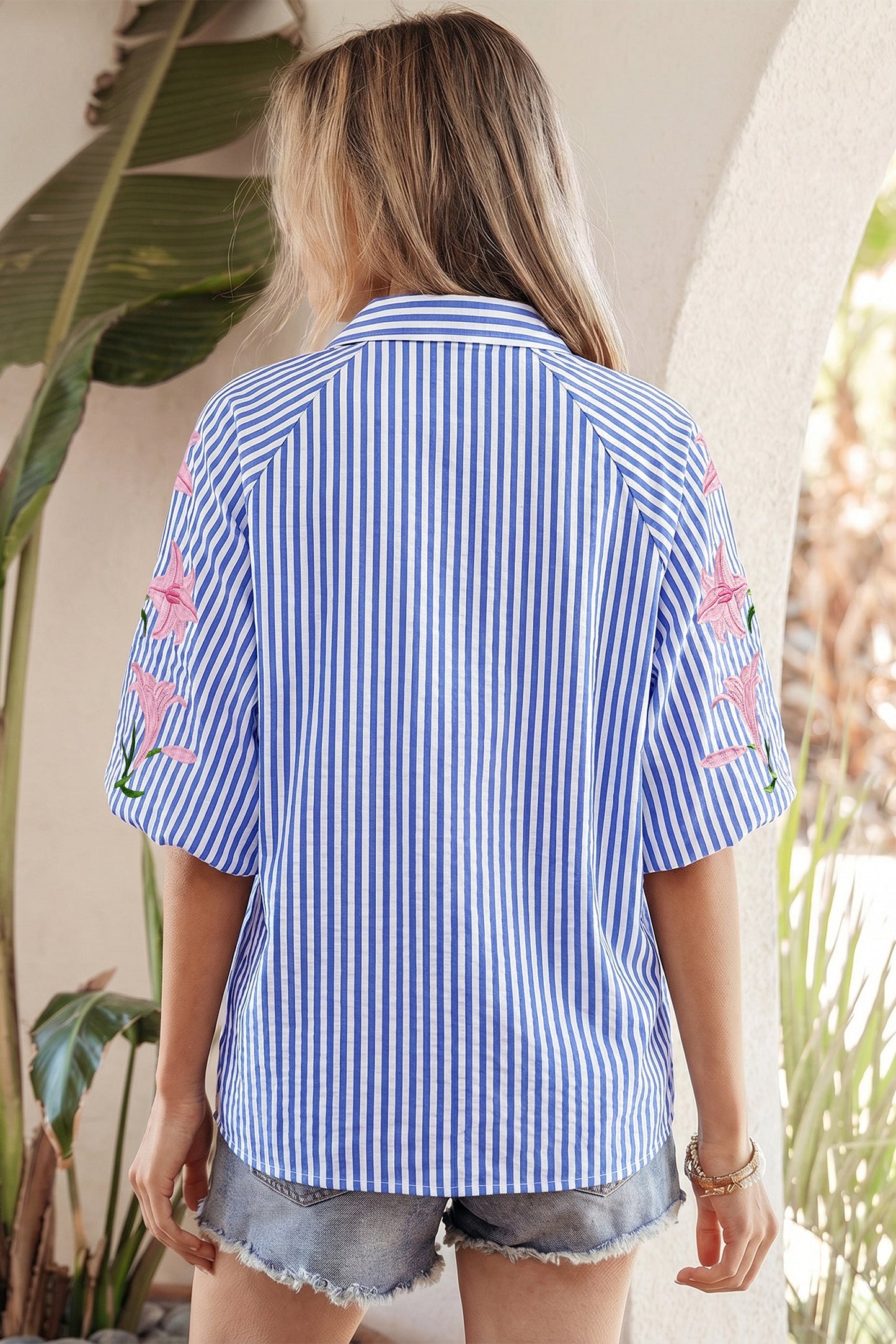 Threaded Pear Promise Puff Sleeve Down Shirt