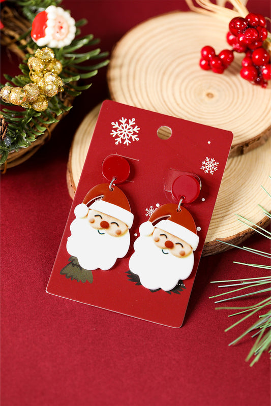 Threaded Pear Violeta Father Christmas Dangle Earrings