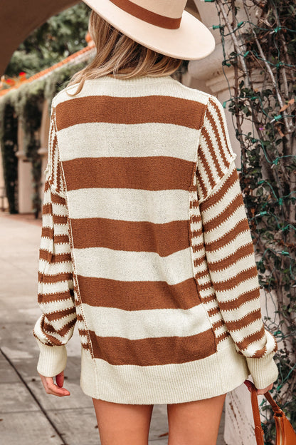 Threaded Pear Sadie Sleeve Patchwork Baggy Sweater