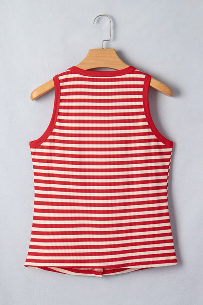 Threaded Pear Monica Ribbed Knit Tank Top