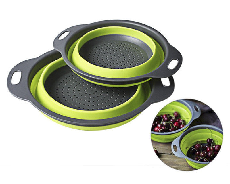 🥦 Foldable Silicone Colander – Space-Saving Strainer