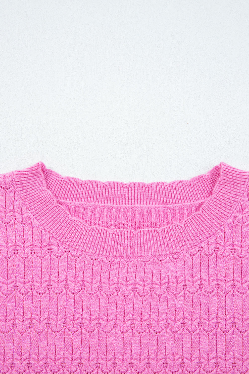 Threaded Pear Kay Knit Ribbed Cuffs Crew Neck Sweater