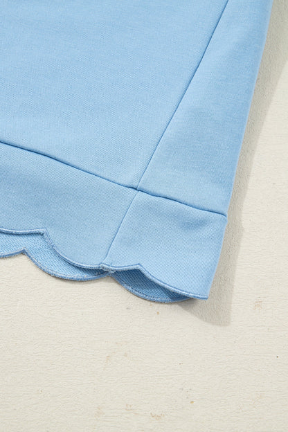 Threaded Pear Blake Scallop Hem Mini Dress