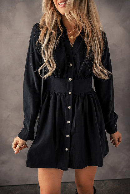 Threaded Pear Leia Long Sleeve Shirt Mini Dress
