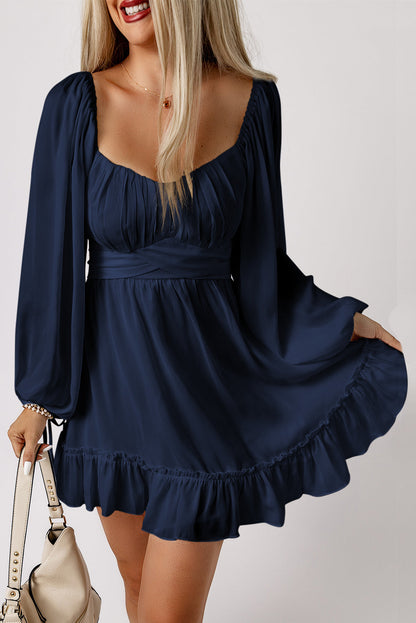 Threaded Pear Deborah Waist Square Mini Dress