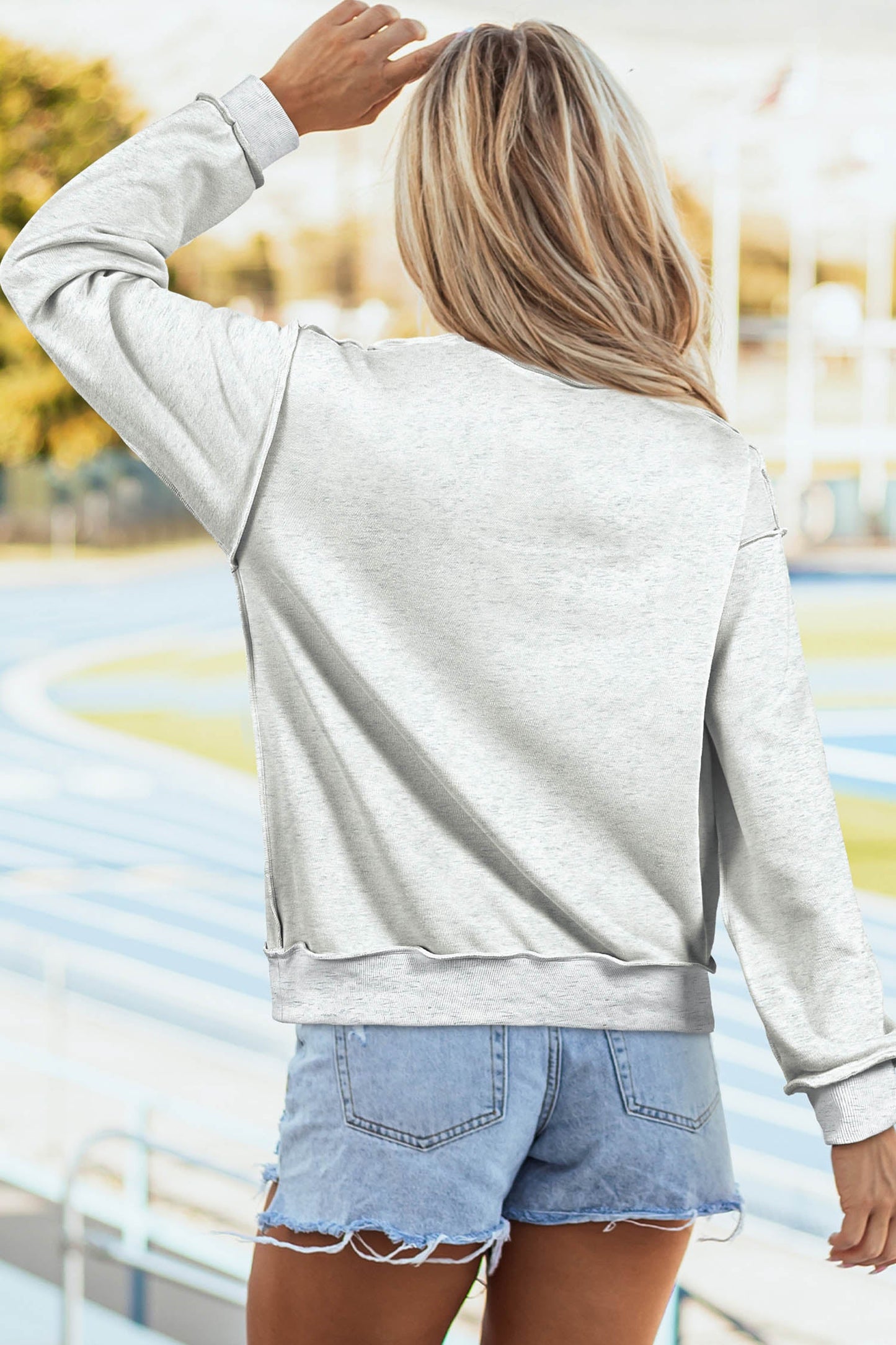 Threaded Pear Oakleigh Print Reversible Mock Sweatshirt