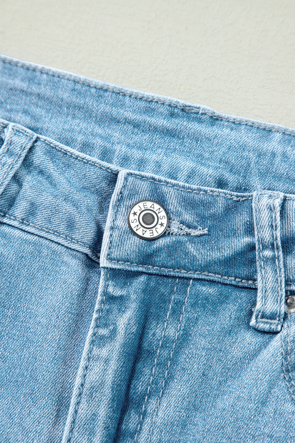 Threaded Pear Dream Slit Leg Straight Jeans