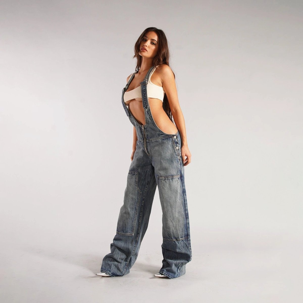 Y2K Denim Overalls - Zipper Suspender Jumpsuit Streetwear – Zulily