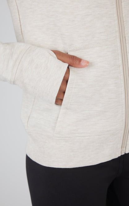Girls Brushed Full Zip Hooded Jacket