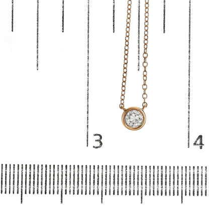 10K Rose Gold 3/10 Carat Round Brilliant-Cut Diamond Modern Bezel-Set Solitaire 16"-18" Pendant Necklace (H-I Color, SI2-I1 Clarity)