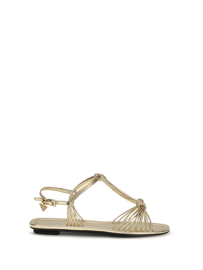 Sandals Mordoré Nappa Platinum