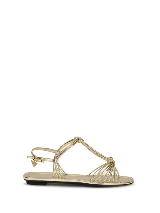 Sandals Mordoré Nappa Platinum
