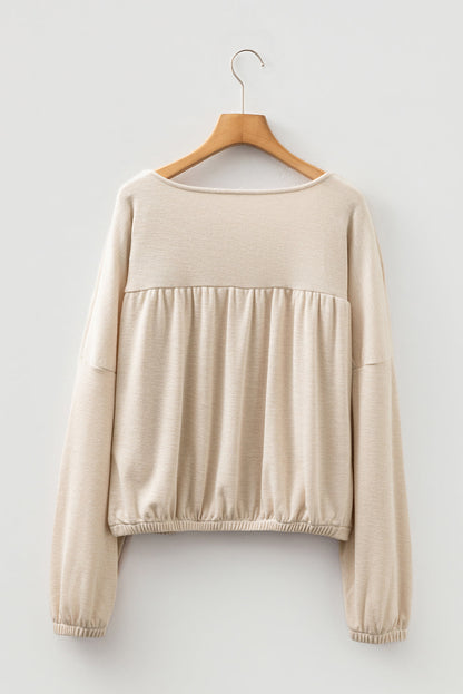 Threaded Pear Veda Sleeve Knit top Long Sleeve Top